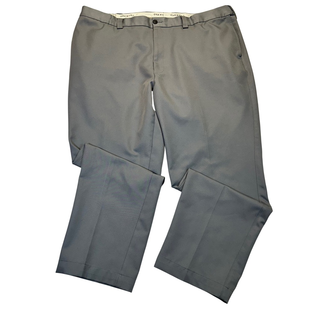 Oak Hill Dress Pants Mens 46/30 Gray Classic Professional Business Trousers